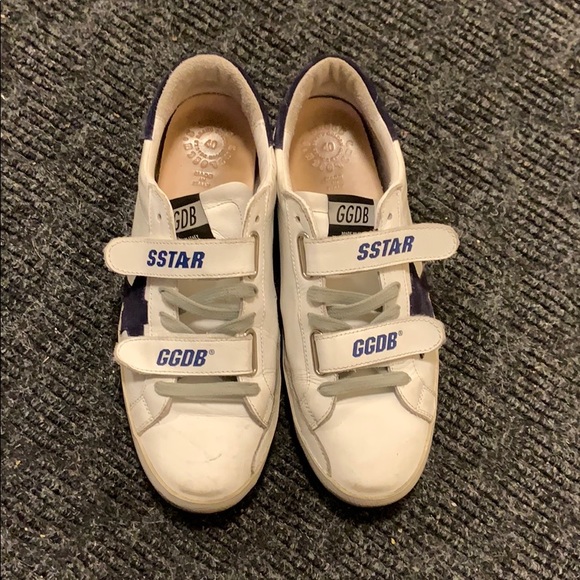 Golden Goose Shoes - Golden Goose "Old School" Velcro Distressed Sneake